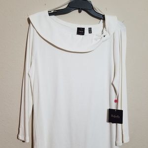NWT White long-sleeved top
